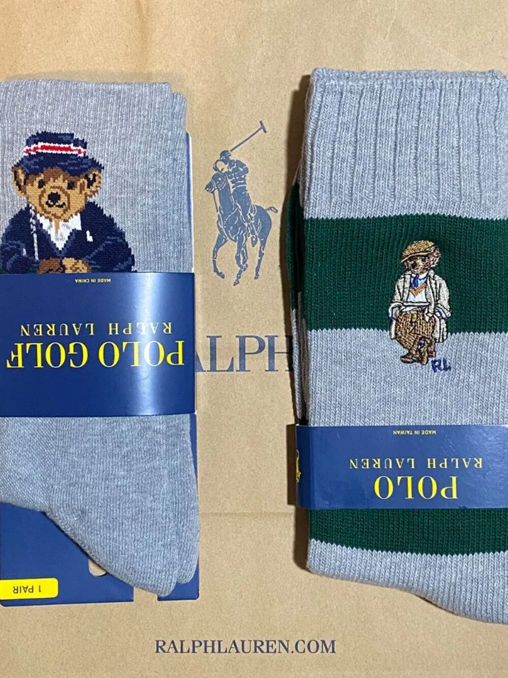 Polo Ralph Lauren Classic Golf Gift Set w/Polo Bear Socks Vintage Tees Balls Box